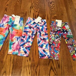 Brand new with tags! Vibrant Multicolor Kids Leggings Trio